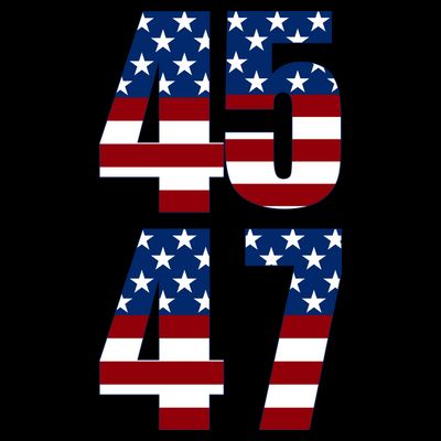 Trump 2024 45 47 Vintage American Flag Retro 4547 Trump 2024 T-Shirt