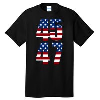 Trump 2024 45 47 Vintage American Flag Retro 4547 Trump 2024 Tall T-Shirt