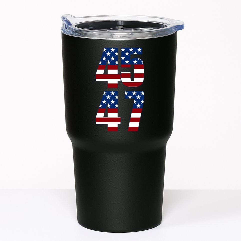 Trump 2024 45 47 Vintage American Flag Retro 4547 Trump 2024 Tumbler