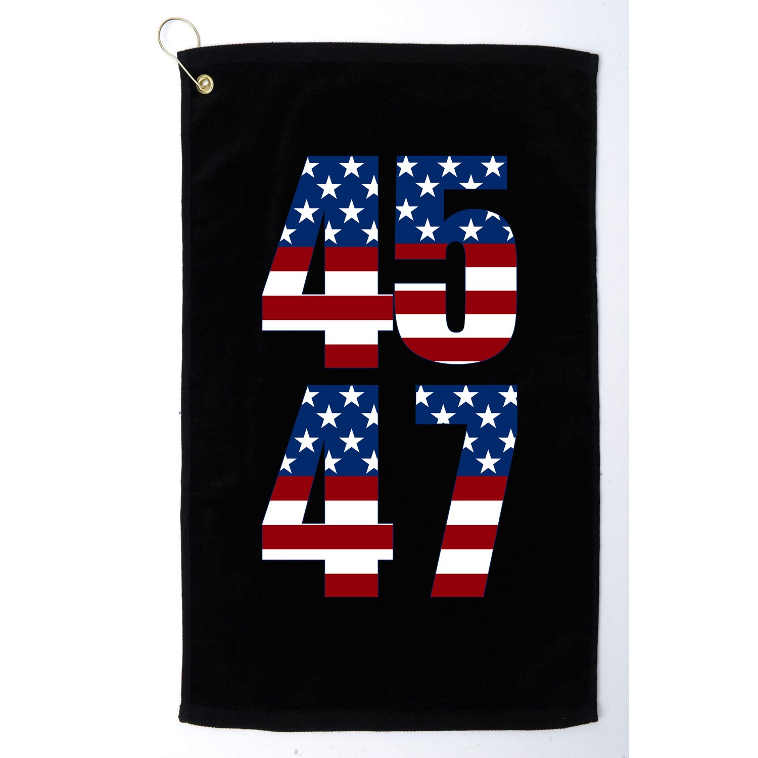 Trump 2024 45 47 Vintage American Flag Retro 4547 Trump 2024 Golf Towel