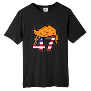 TRUMP 2024 47th President Hair Tall Fusion ChromaSoft Performance T-Shirt