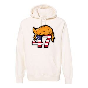 TRUMP 2024 47th President Hair Premium Hoodie