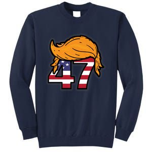 TRUMP 2024 47th President Hair Tall Sweatshirt