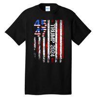 Trump 2024 45 47 Vintage American Flag Retro 4547 Tall T-Shirt