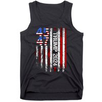 Trump 2024 45 47 Vintage American Flag Retro 4547 Tank Top