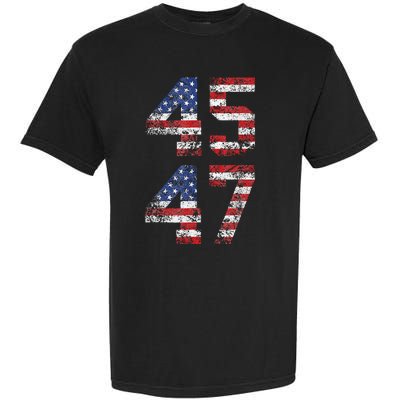 Trump 2024 45 47 Vintage American Flag Retro 4547 Us 2024 Garment-Dyed Heavyweight T-Shirt