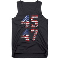 Trump 2024 45 47 Vintage American Flag Retro 4547 Us 2024 Tank Top