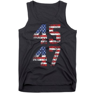 Trump 2024 45 47 Vintage American Flag Retro 4547 Us 2024 Tank Top