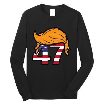 TRUMP 2024 47th President Hair Long Sleeve Shirt