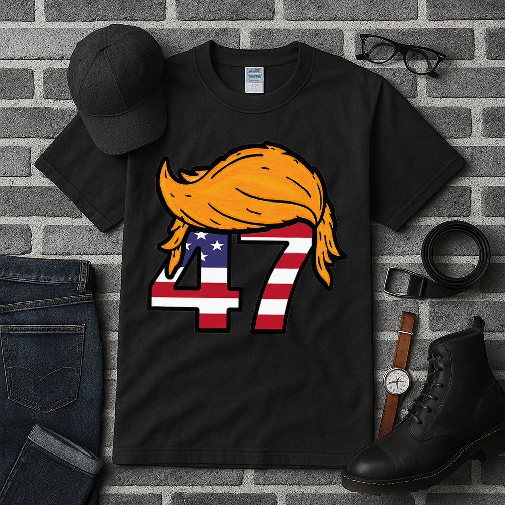 TRUMP 47th President Hair Tall T-Shirt