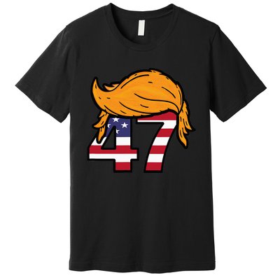 TRUMP 2024 47th President Hair Premium T-Shirt