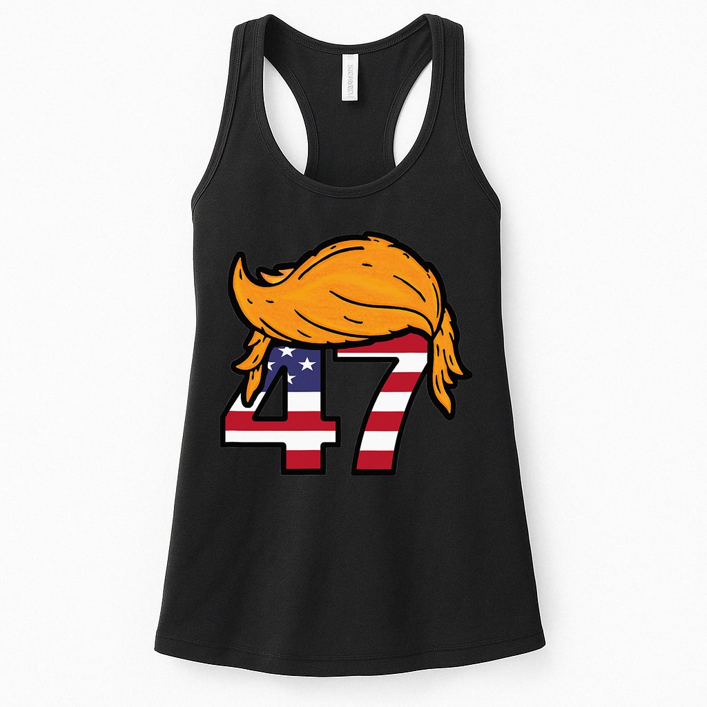 TRUMP 47th President Hair Womens Tank Top