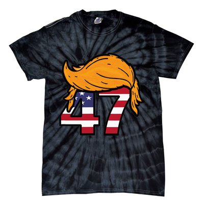 TRUMP 47th President Hair Tie-Dye T-Shirt