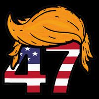 TRUMP 47th President Hair Women's V-Neck T-Shirt