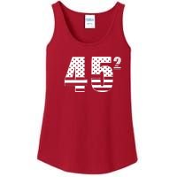 Trump 2024 45 Squared Second Presidential Term USA Ladies Essential Tank