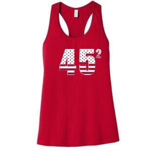 Trump 2024 45 Squared Second Presidential Term USA Women's Racerback Tank