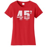 Trump 2024 45 Squared Second Presidential Term USA Women's T-Shirt