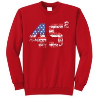 Trump 2024 45 Squared Second Term Usa Vintage Sweatshirt