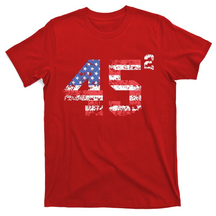 Trump 2024 45 Squared Second Term Usa Vintage T-Shirt