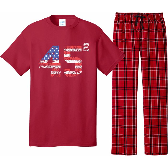 Trump 2024 45 Squared Second Term Usa Vintage Pajama Set