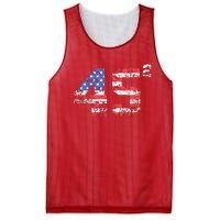 Trump 2024 45 Squared Second Term Usa Vintage Mesh Reversible Basketball Jersey Tank