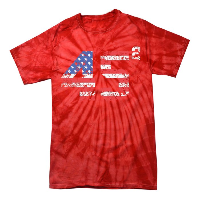 Trump 2024 45 Squared Second Term Usa Vintage Tie-Dye T-Shirt