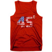 Trump 2024 45 Squared Second Term Usa Vintage Tank Top