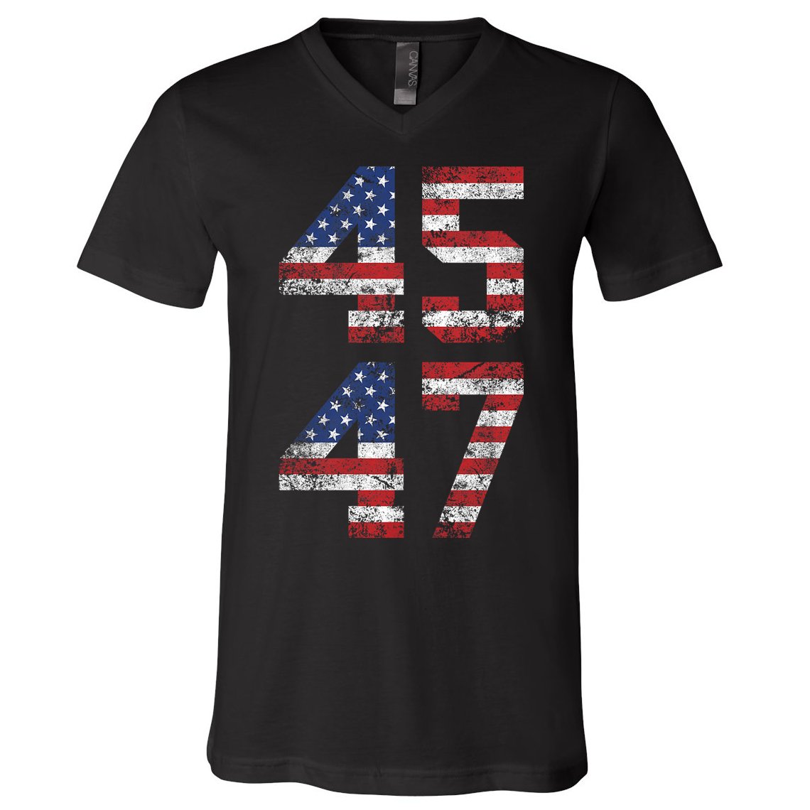 Trump 2024 45 47 Vintage Usa V-Neck T-Shirt