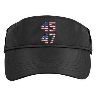 Trump 2024 45 47 Vintage Usa Adult Drive Performance Visor