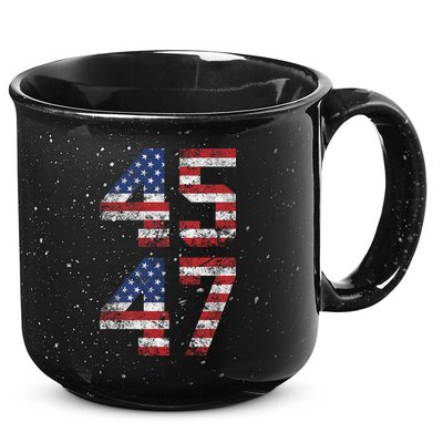 Trump 2024 45 47 Vintage Usa 15oz Campfire Ceramic Mug