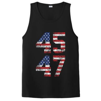Trump 2024 45 47 Vintage Usa PosiCharge Competitor Tank