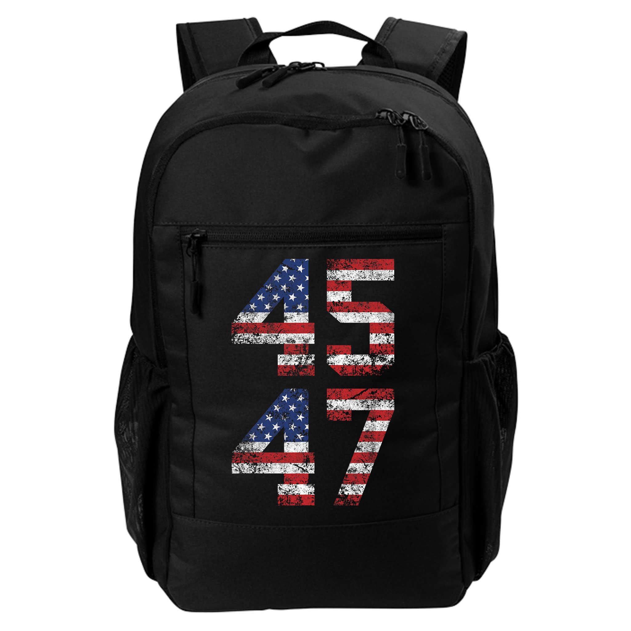 Trump 2024 45 47 Vintage Usa Flag Backpack