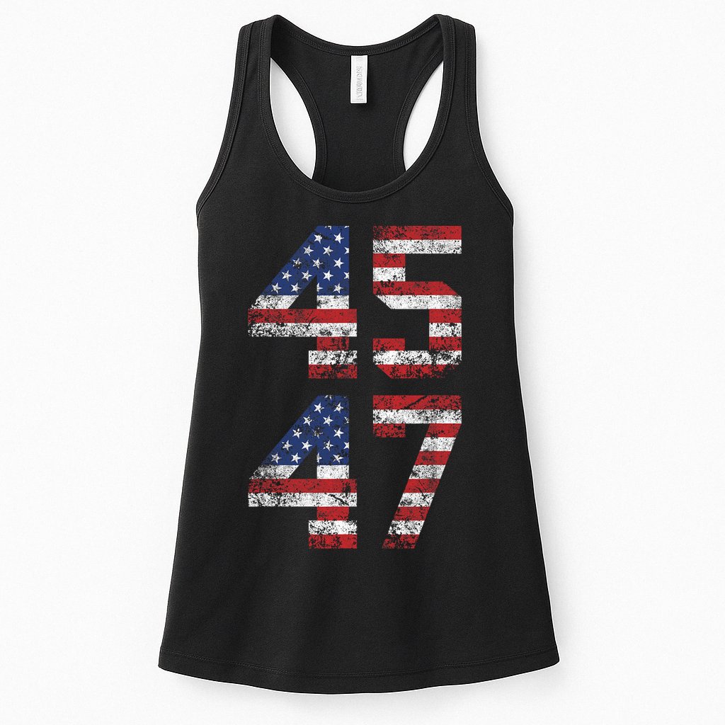 Trump 2024 45 47 Vintage Usa Flag Womens Tank Top