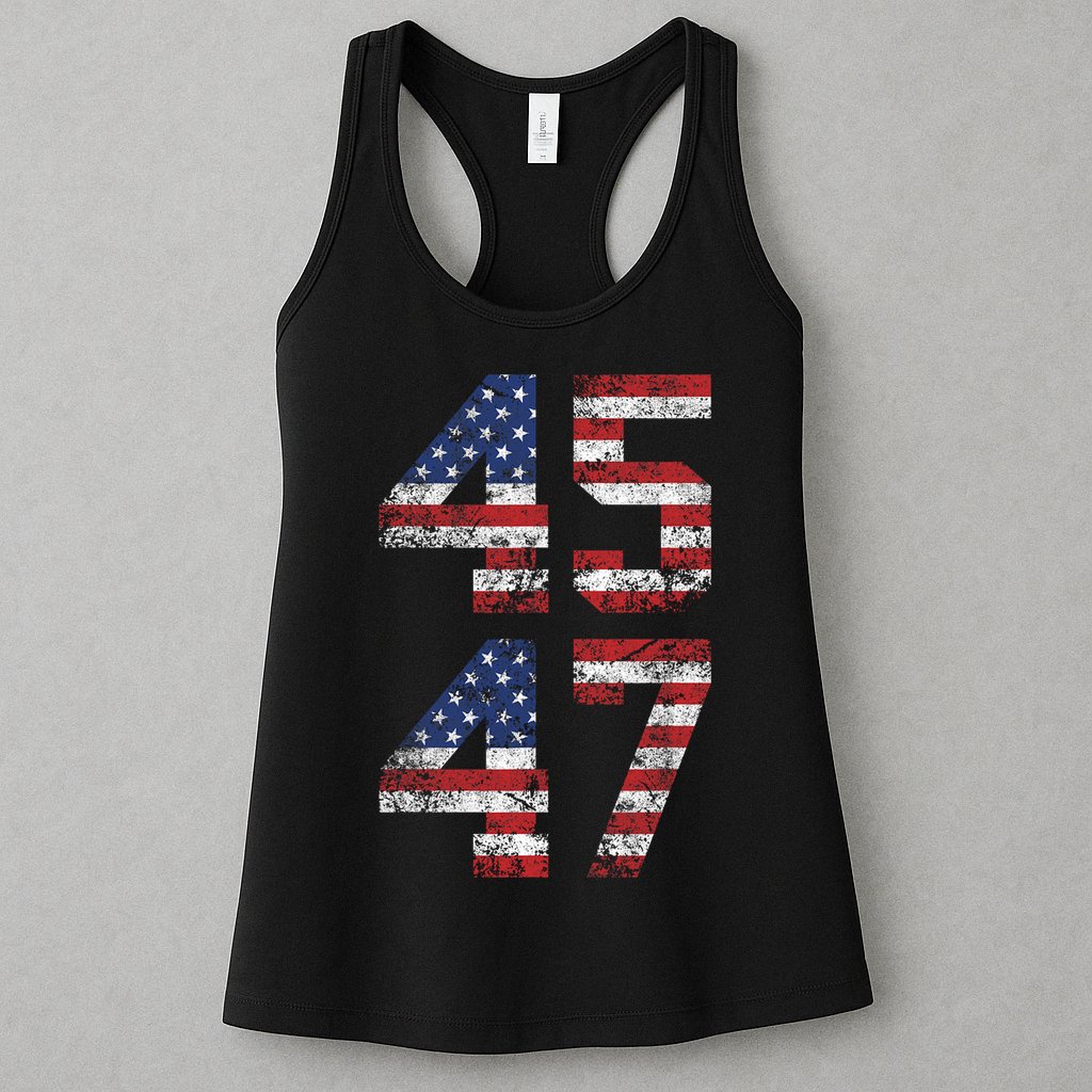 Trump 2024 45 47 Vintage Usa Flag Womens Tank Top