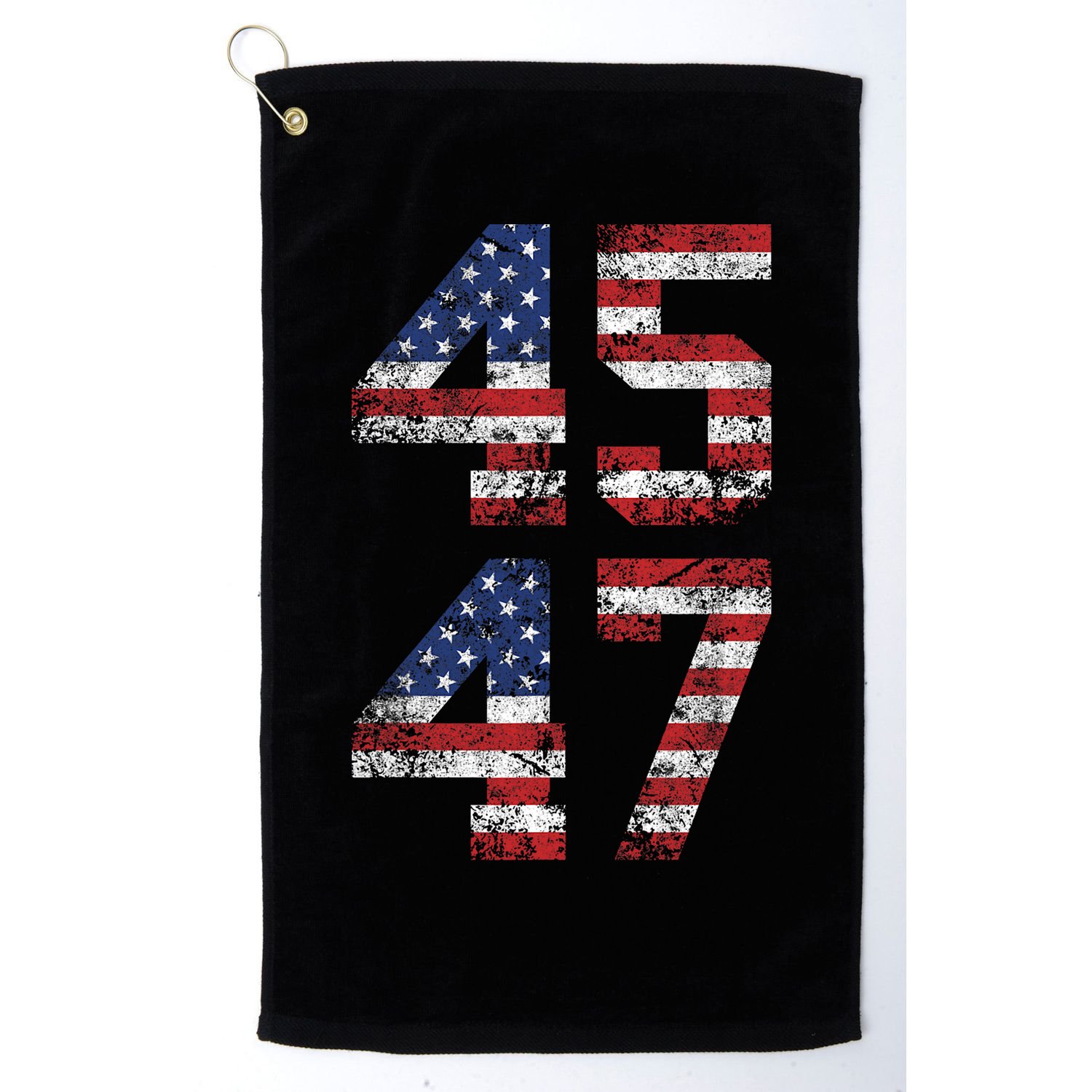 Trump 2024 45 47 Vintage Usa Flag Golf Towel