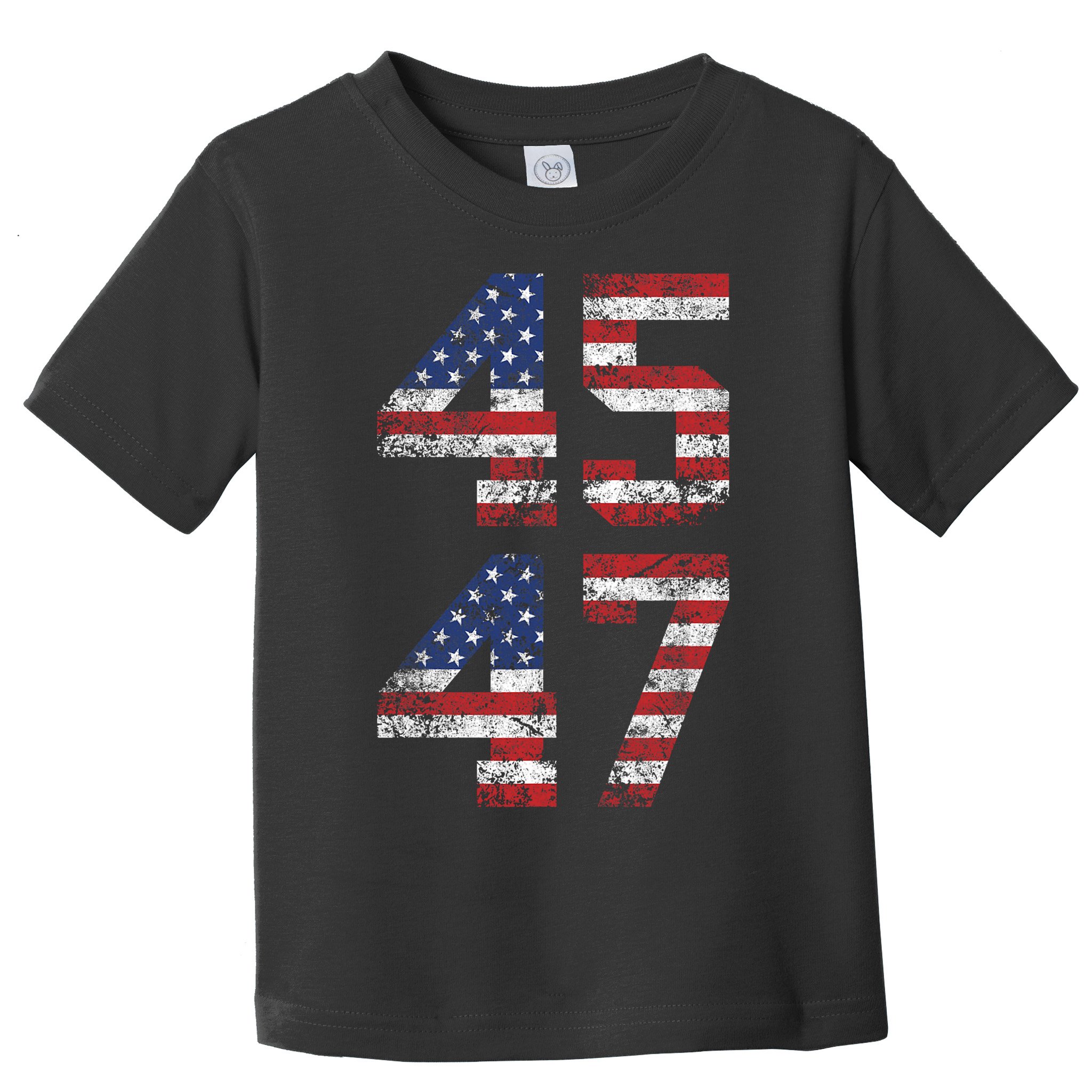 Trump 2024 45 47 Vintage Usa Flag Toddler T-Shirt