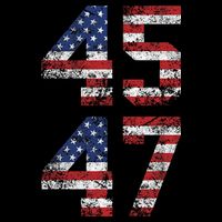 Trump 2024 45 47 Vintage Usa Flag Kids T-Shirt
