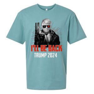 Trump 2024 45 47 Trumpinator Ill Be Back Save America Sueded Cloud Jersey T-Shirt