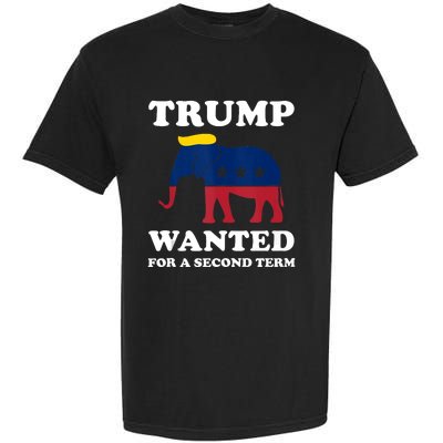 Trump 2024 45 Squared Trump Wanted For Second Term 2024 Garment-Dyed Heavyweight T-Shirt