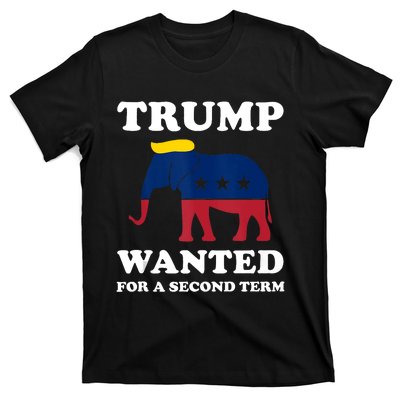 Trump 2024 45 Squared Trump Wanted For Second Term 2024 T-Shirt