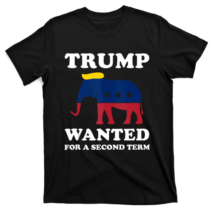 Trump 2024 45 Squared Trump Wanted For Second Term 2024 T-Shirt