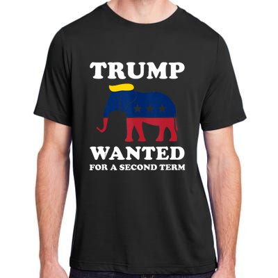 Trump 2024 45 Squared Trump Wanted For Second Term 2024 Adult ChromaSoft Performance T-Shirt