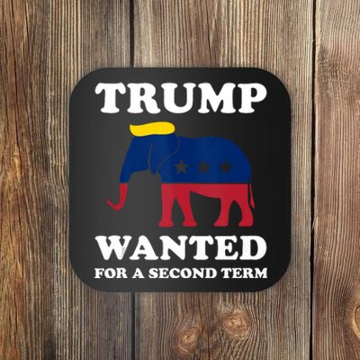 Trump 2024 45 Squared Trump Wanted For Second Term 2024 Coaster