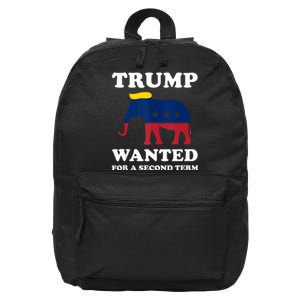 Trump 2024 45 Squared Trump Wanted For Second Term 2024 16 in Basic Backpack