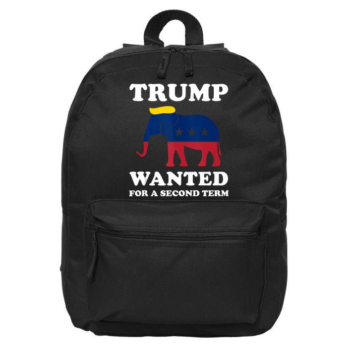 Trump 2024 45 Squared Trump Wanted For Second Term 2024 16 in Basic Backpack