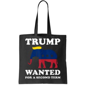 Trump 2024 45 Squared Trump Wanted For Second Term 2024 Tote Bag