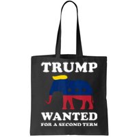 Trump 2024 45 Squared Trump Wanted For Second Term 2024 Tote Bag