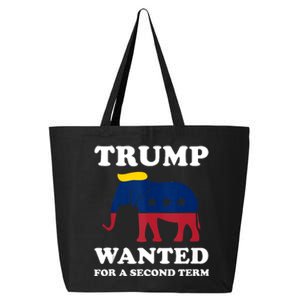 Trump 2024 45 Squared Trump Wanted For Second Term 2024 25L Jumbo Tote