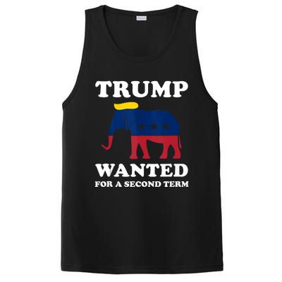 Trump 2024 45 Squared Trump Wanted For Second Term 2024 PosiCharge Competitor Tank