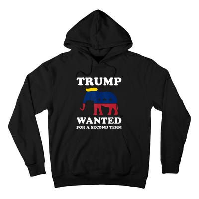 Trump 2024 45 Squared Trump Wanted For Second Term 2024 Tall Hoodie